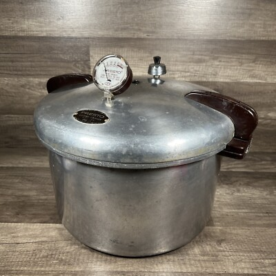 #ad PRESTO VINTAGE MCM 16 QT PRESSURE COOKER CANNER MODEL 7 B $30.98
