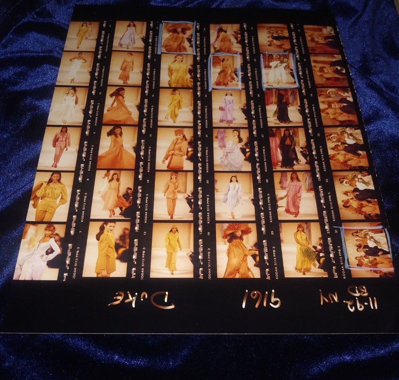 RANDOLPH DUKE Fashion Week Show ORIGINAL Contact Sheet Photos MODELS oCATWALK992
