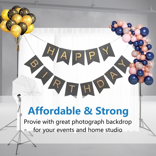 Neu 2,6x3 m Hintergrundsystem Fotoständer Photography Background Stand Backdrop - Bild 7 von 7