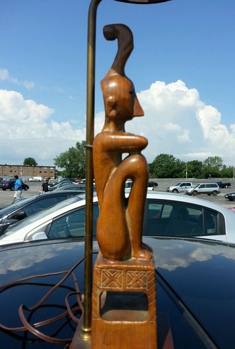 DE COLECCIÓN MEDIADOS DE SIGLO MODERNISMO MODERNO ARTE POPULAR MADERA TALLA LÁMPARA LUZ DECORAR - Imagen 3 de 5