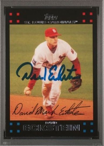 2007 Topps David Eckstein signierte Baseballkarte PSA 7 PSA/DNA zertifiziert Autogramm 10 - Bild 2 von 4