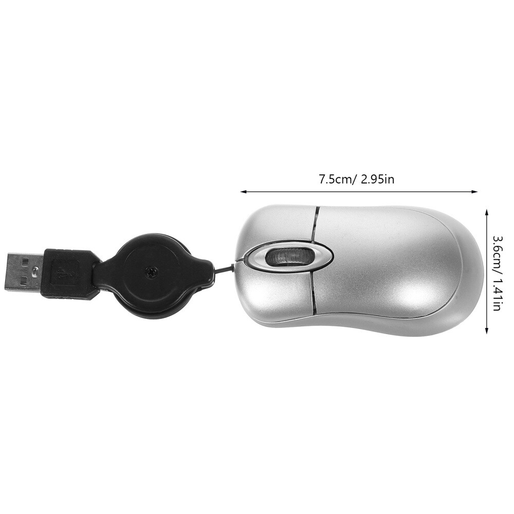 Retractable Cord Mouse Mini Computer Mice USB Laptop Travel eBay