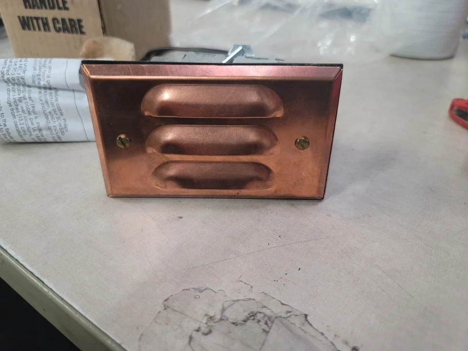 Philips Cobre Step Light Vidrio Esmerilado RLL2-PC 12V Nunca Usado! Foto 2 de 4