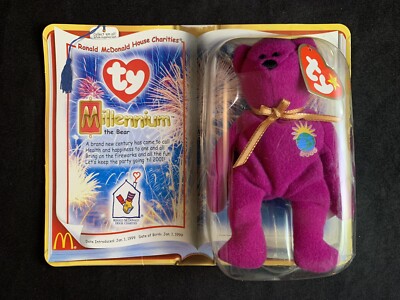 McDonald's Ty Teenie Beanie Babies Millennium The Bear 2000