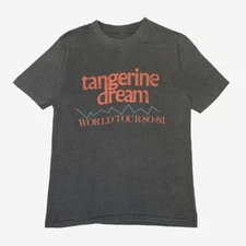 1980 TANGERINE DREAM World tour 80-81 T-SHIRT Black 2Side Reprint