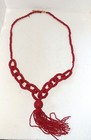 Style Necklace Statement Piece Red Bead Beaded Rope Chain
