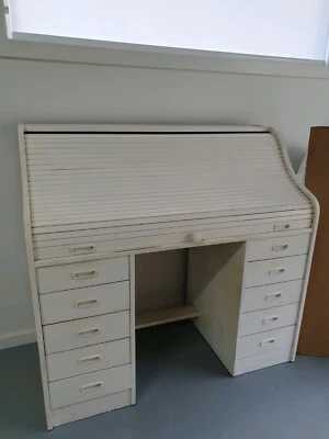 Vintage Style Roll Top Desk In White Desks Gumtree Australia