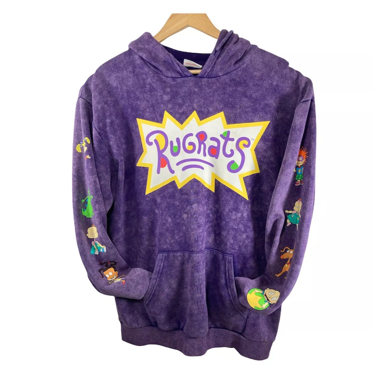 Nickelodeon Rugrats Purple Graphic Print Pullover Hoo… - Gem