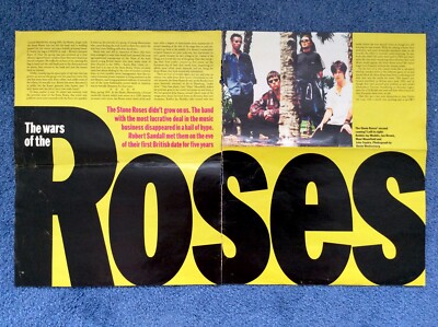 The SUNDAY TIMES Magazine 1995 STONE ROSES IAN BROWN JOHN SQUIRE Fools Gold