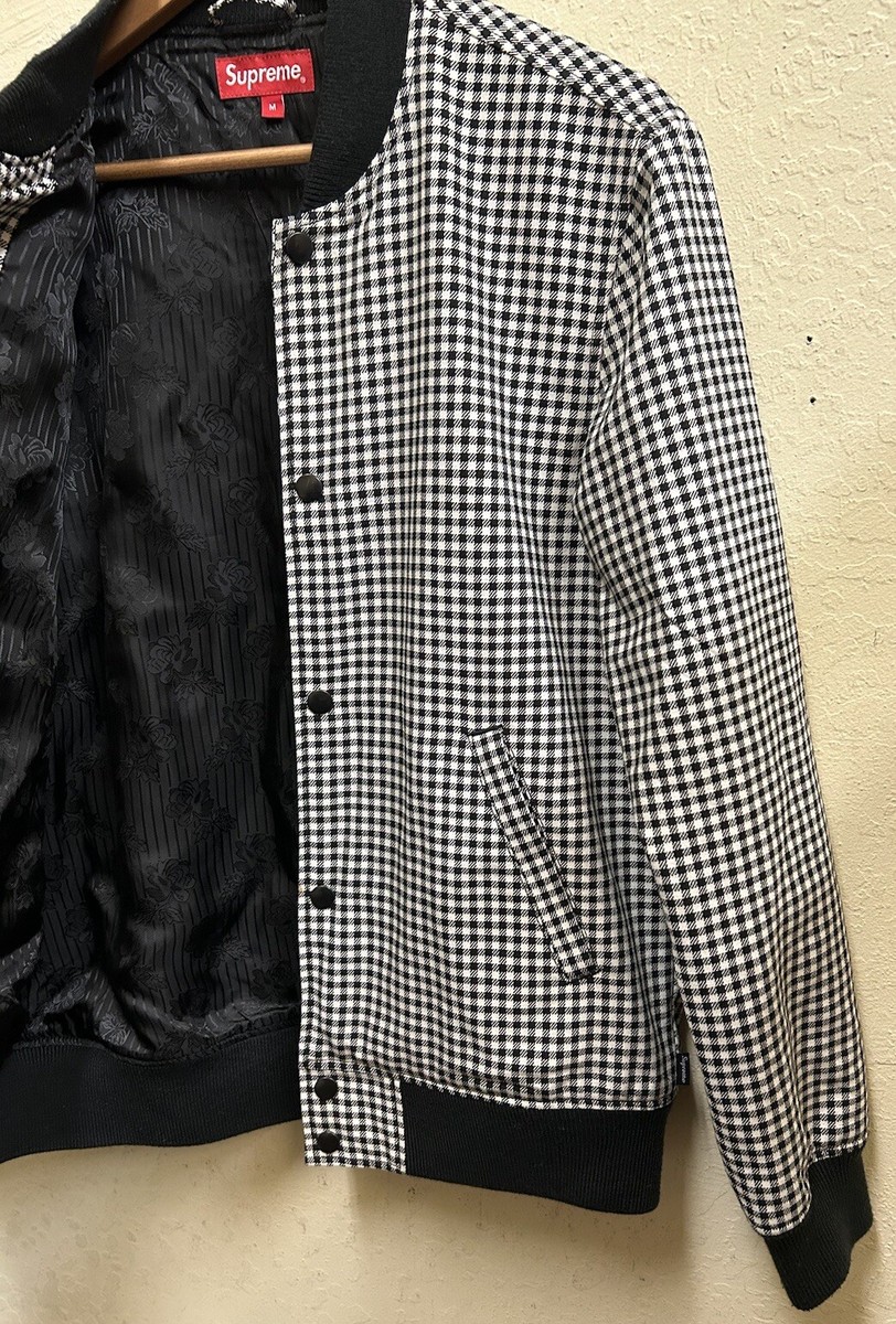 13aw Supreme Plaid Bomber Jacket Red M
