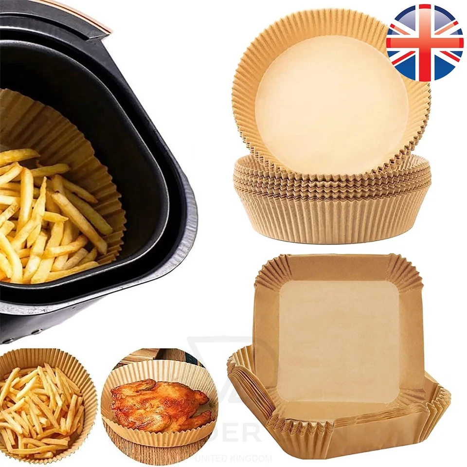 Van Der Linn Disposable Air Fryer Paper Liners Non Stick Parchment Ninja 4 Sizes - Image 3 of 4