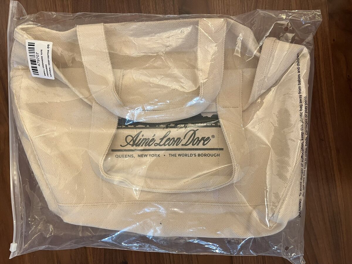 Aime Leon Dore ALD Small Unisphere Tote Bag FW22 Cream/Green Aime Leon Dore ALD Small Unisphere Tote Bag FW22 Cream/Green