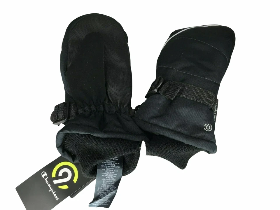 Champion C9 Guantes Impermeables Mitones, Negro Reflectante Niños Jóvenes 8-16 Nuevo Con Etiquetas Foto 3 de 4