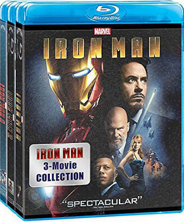 Marvel Iron Man Trilogy 1 2 & 3 Blu-ray Movie Collection English French Spanish - Picture 1 of 1