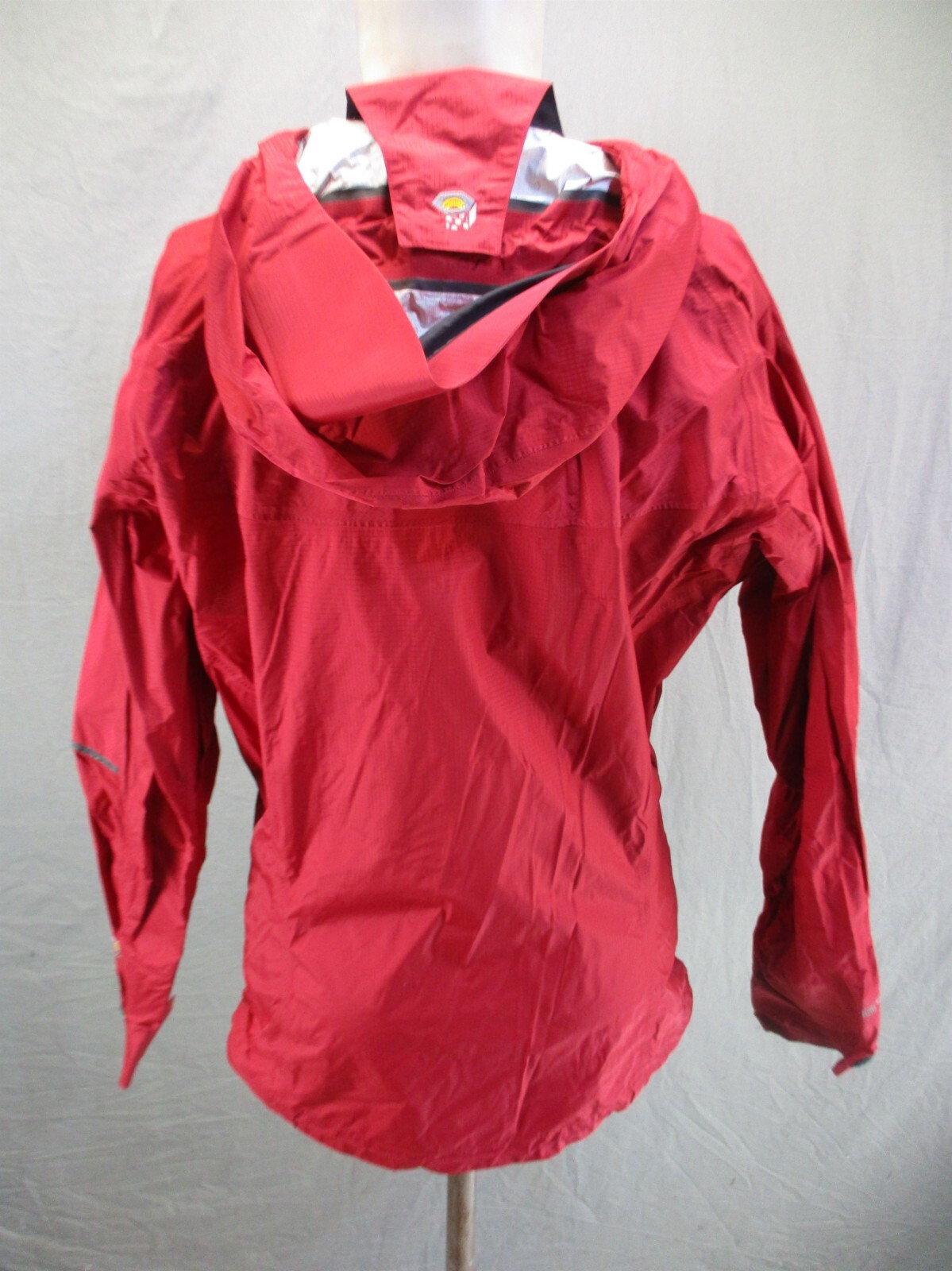 MOUNTAIN HARDWEAR Size S Womens Red Full Zip Stand Collar Pocket Rain