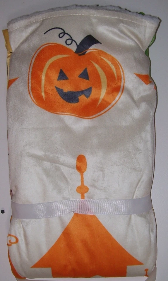 Disney Bebé Princesa Cenicienta Belle Tiana Halloween Calabaza Sherpa Manta Foto 2 de 2
