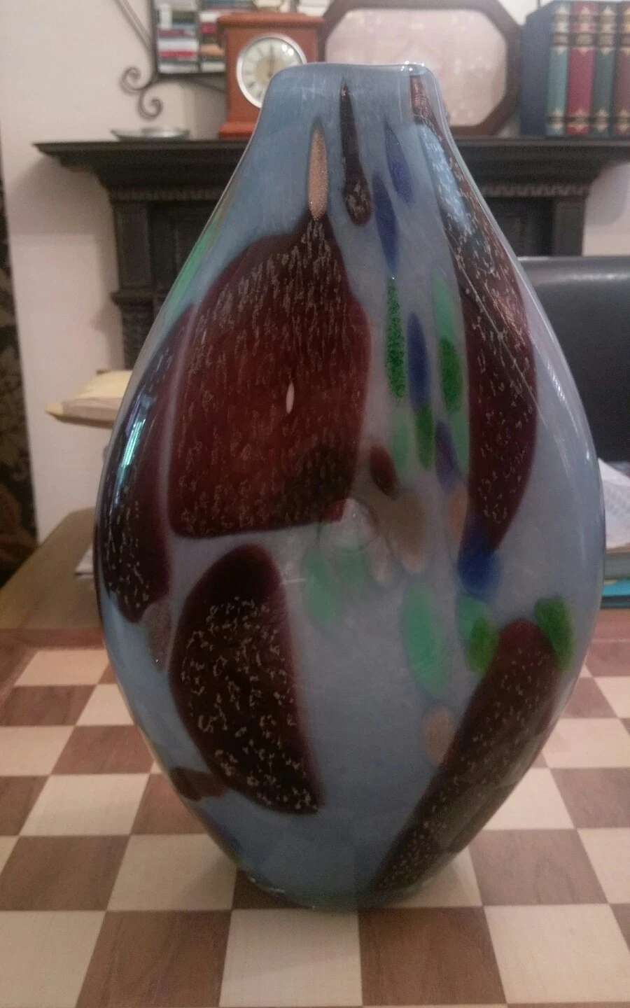 MURANO STYLE GLASS VASE FROM THE PIER Height 12 INCHES cost £39.95 PLU462013