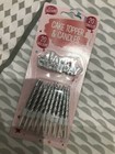 Birthday CAKE candles pack 20 candles 20 holders silver CELEBRATION Lovely NEW.