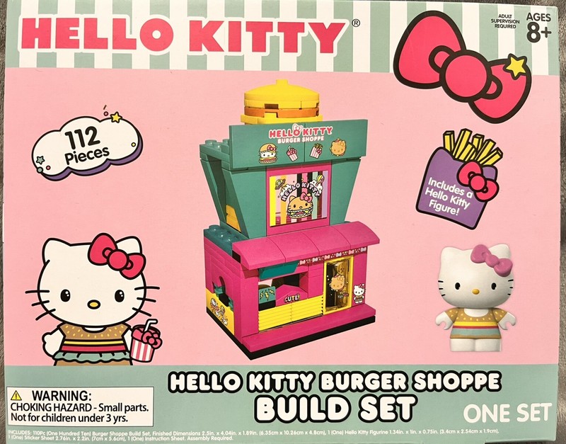 Sanrio Hello Kitty & Friends Burger Shoppe Shop Store Block Build Set  w Figure