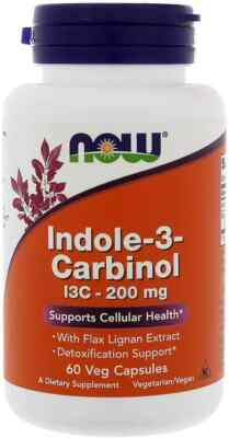 NOW Foods Indole-3 Carbinol (I3C) 200 mg 60 Veg Capsules