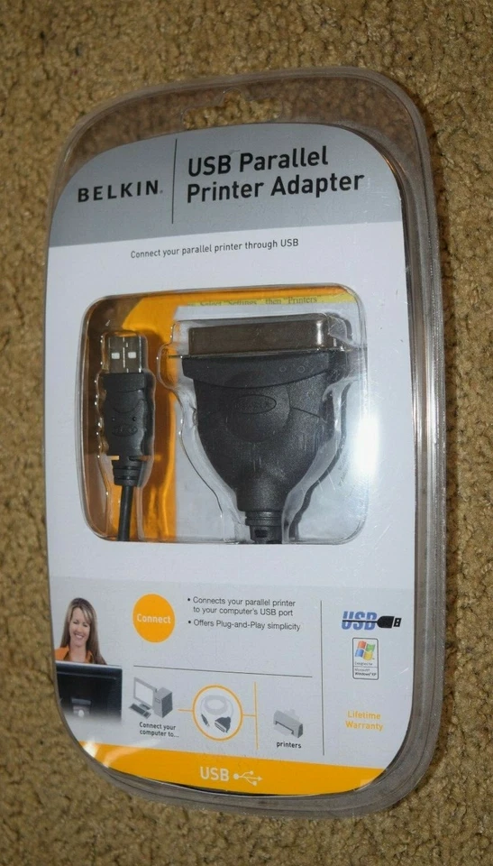 BELKIN, USB PARALLEL PRINTER ADAPTER CABLE, Plug-n-Play, New n Sealed, (c) 2005 - Image 4 of 4