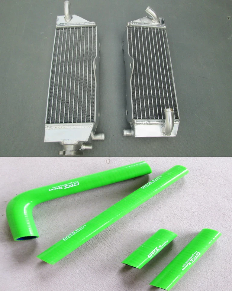 Radiador Aluminio + Manguera AZUL para YAMAHA YZ400F YZF400 YZ 400 F 1998 1999 2000 Foto 3 de 4