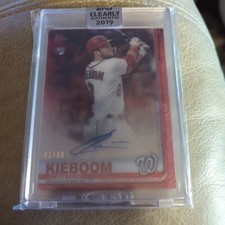 Carter Kieboom 2019 CLEARLY AUTHENTIC Red #/50 Washington Nationals 