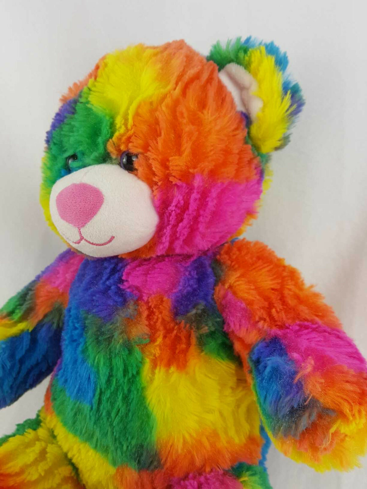 Build A Bear Tie Dye Bear 17" Plush Rainbow MultiColor Stuffed Animal