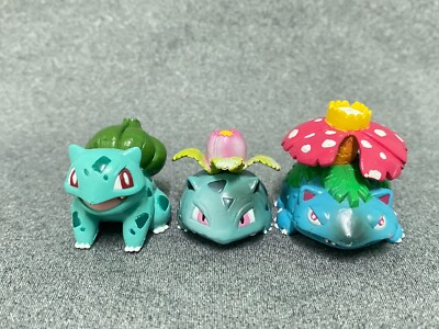 Lot De Figurines Pokémon Tomy - Bulbizarre, Herbizarre, Florizarre - Occasion