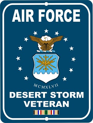 United States NAVY IRAQ Veteran Retro Military Aluminum Sign 9x12