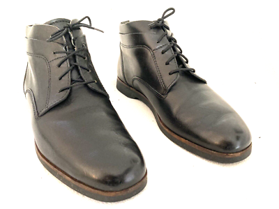 ブラック38 Wolky Black Leather Lace Up Ankle Boots, Women's Size 7, Portugal