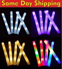 100x LED Foam Sticks Light Up Glow Wands for Wedding Party Concert Rally 3-Mode