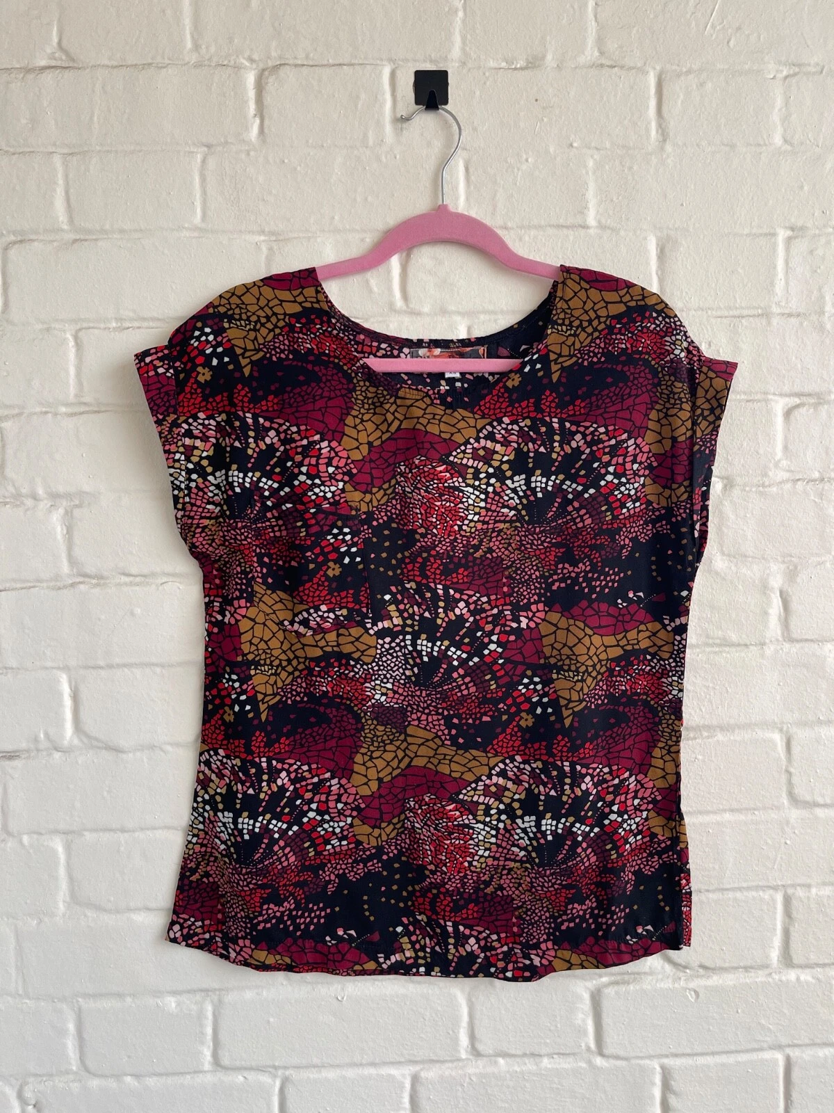 Edy & Bridge Women’s Patterned Boxy Top popover top Size XS
