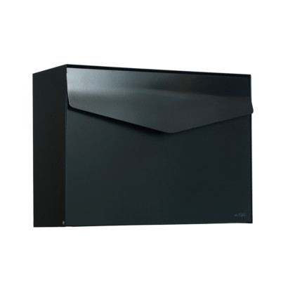 MEFA Briefkasten Letter (111) Tiefschwarz Semi Matt 9005M Wandbriefkasten