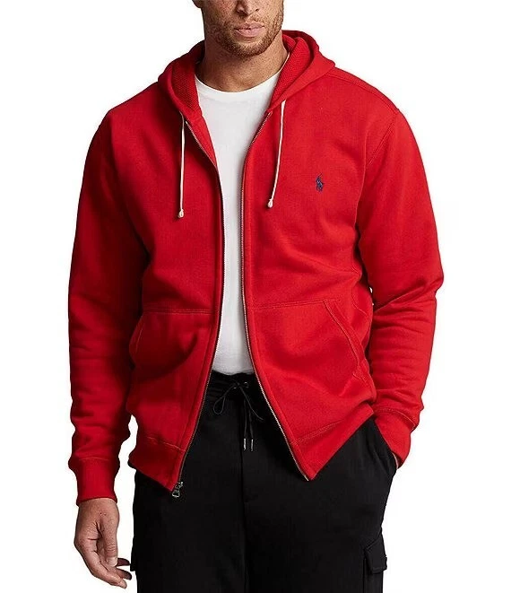 Polo Ralph Lauren Men's Big & Tall Classic Fleece Full-Zip Hoodie Red Size  2XLT