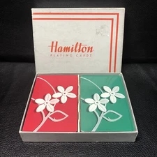 Vintage Hamilton Playing Cards, 2 Decks In Original Box 