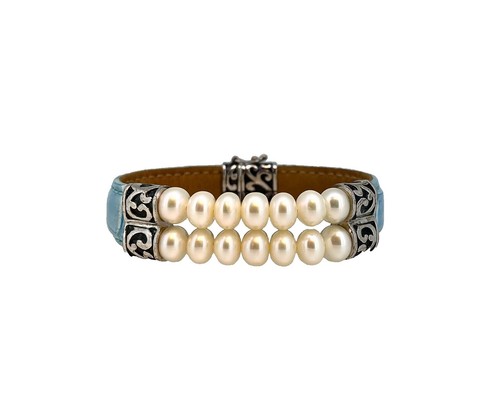 Honora Quartz Watch Freshwater Pearls Sterling & Marcasites MOP Face New Battery Honora pearl watch - Gem main image 2