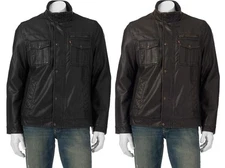 NEW Mens Levi's Sherpa Lined Faux-Leather Bomber Jacket Size M MSRP $180