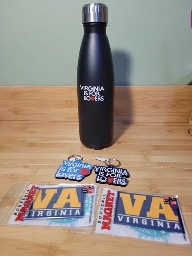 Virginia Is For Lovers Souvenir Collection Black Blue NEW 16 oz. Tumbler