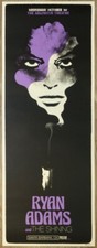 Affiche de concert sérigraphiée 2014 Ryan Adams - Santa Barbara par Ivan Minsloff