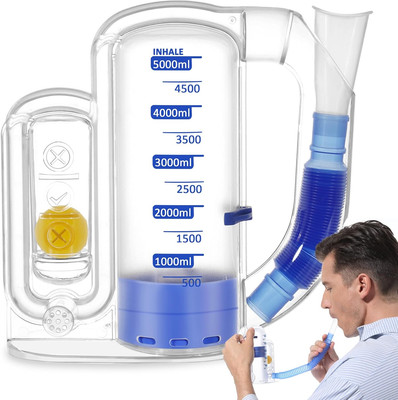 Incentive Spirometer, Breathing Exercise Device for Lungs, 5000Ml Capacity for D
