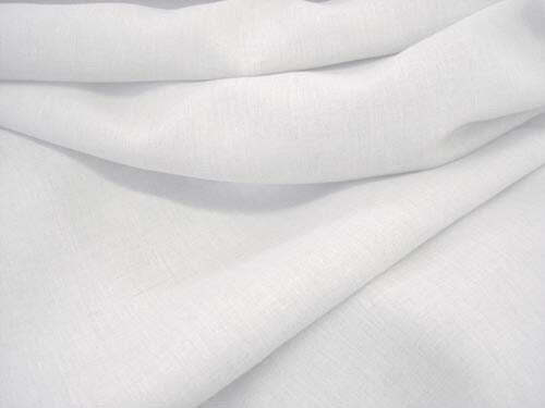 70's lea White pure linen fabric 58" wide Dyeable - Picture 1 of 8