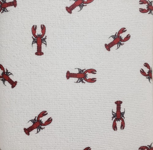 Tappetino per asciugapiatti reversibile (15x20") ARAGOSTE ROSSE SU BIANCO, retro blu, Coterie Studio - Foto 7 di 15