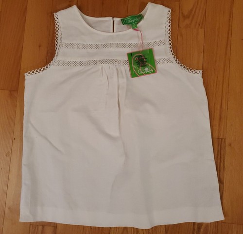 NWT NEW Women's Size Medium Pappagallo White Linen Blend Sleeveless Blouse Shirt