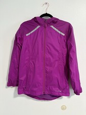 L.L Bean Kids' Trail Model Rain Jacket Purple Colorblock Large 14-16 Taped Seams