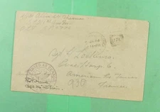 DR WHO 1916? WWI CENSORED APO 776 AEF FREE FRANK TO AEF FRANCE m18848