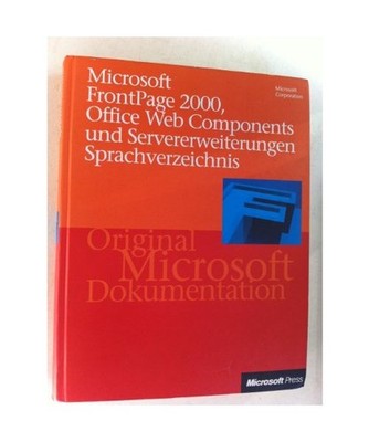 Microsoft FrontPage 2000, Office Webkomponenten und Servererweiterungen - Sprach