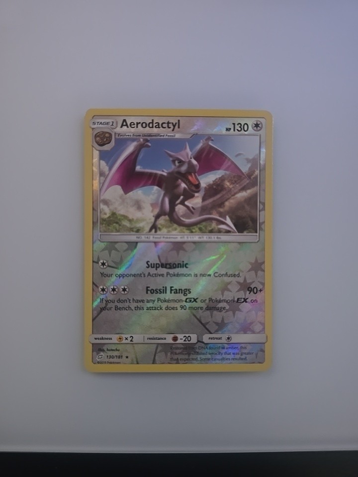 Pokémon TCG Aerodactyl Sun & Moon - Team Up 130/181 Reverse Holo Rare NM
