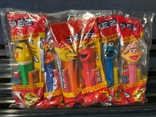 Pez Sesame Street Set of 6, All Mint in Bags- All Red Bags