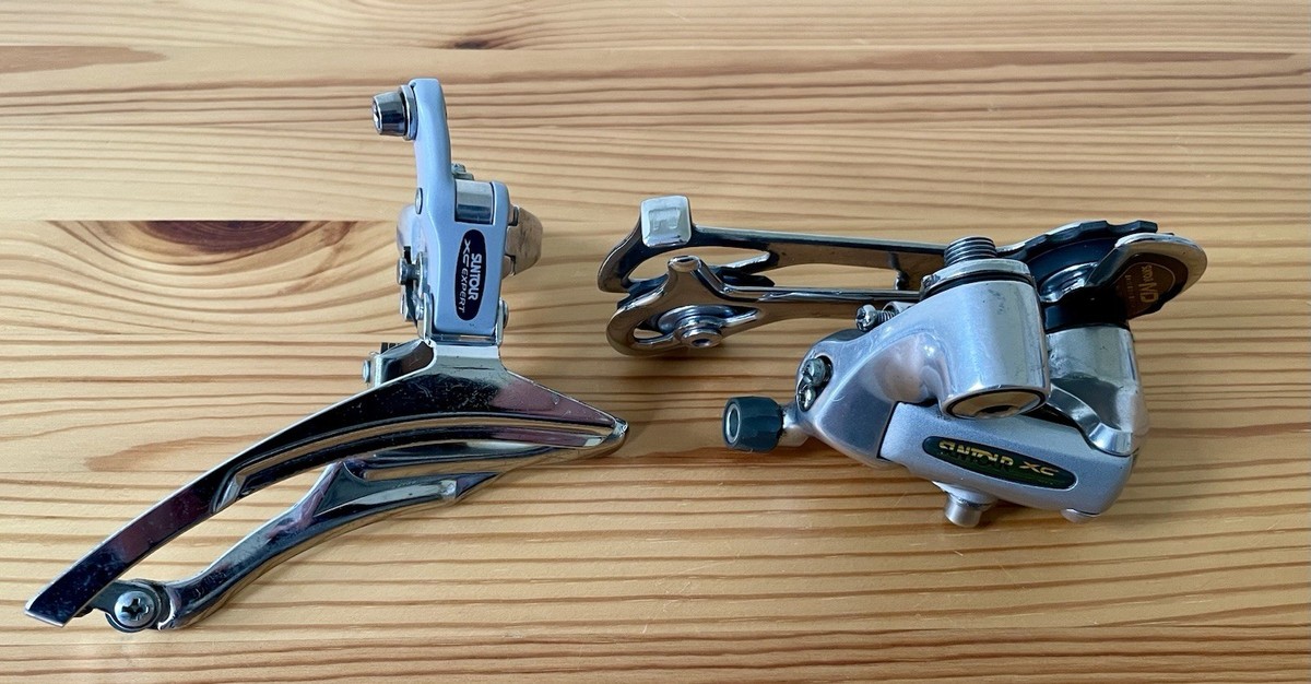 Suntour XC Expert Front Rear Derailleur Set Vintage 8 Speed Suntour XC Expert Front Rear Derailleur Set Vintage 8 Speed